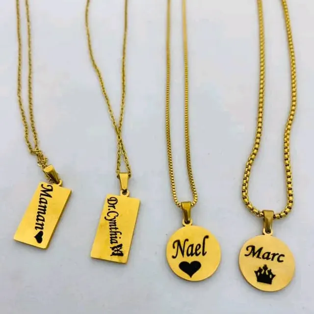 Image de collier homme et femme personnalisable