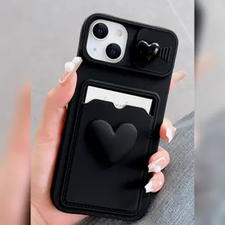 Product image attachment 2 - Heart Decor Card Slot Phone Case. Iphone Xr, 11, 11 pro max, 12