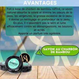 Photo 2 du produit  - savon au charbon de bambou (savon noir)