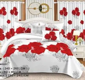 Photo 3 du produit  - 2draps +2 taie +2 rideaux