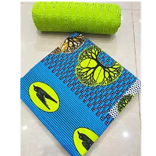 Photo 1 du produit  - Pagne Wax + Dentelle