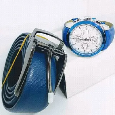 Image de Tissot - Montre Bleue + Ceinture