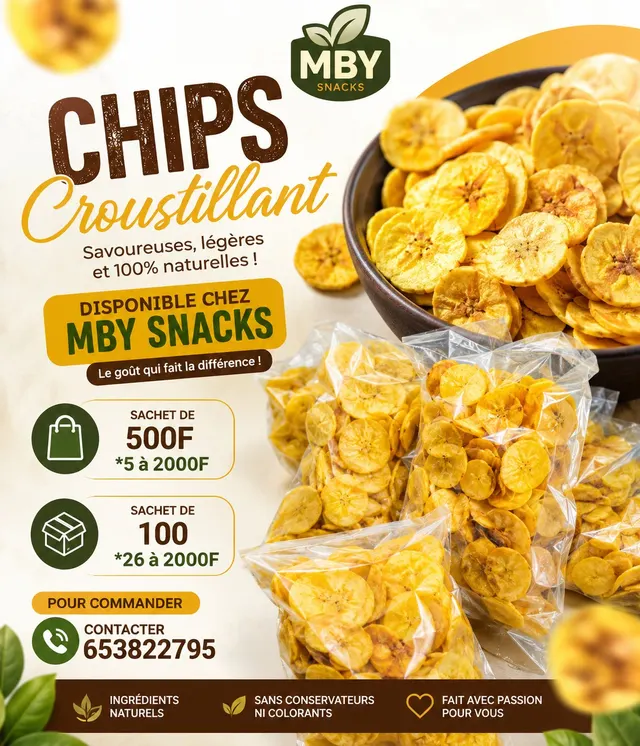 Image of chips de plantain croustillant